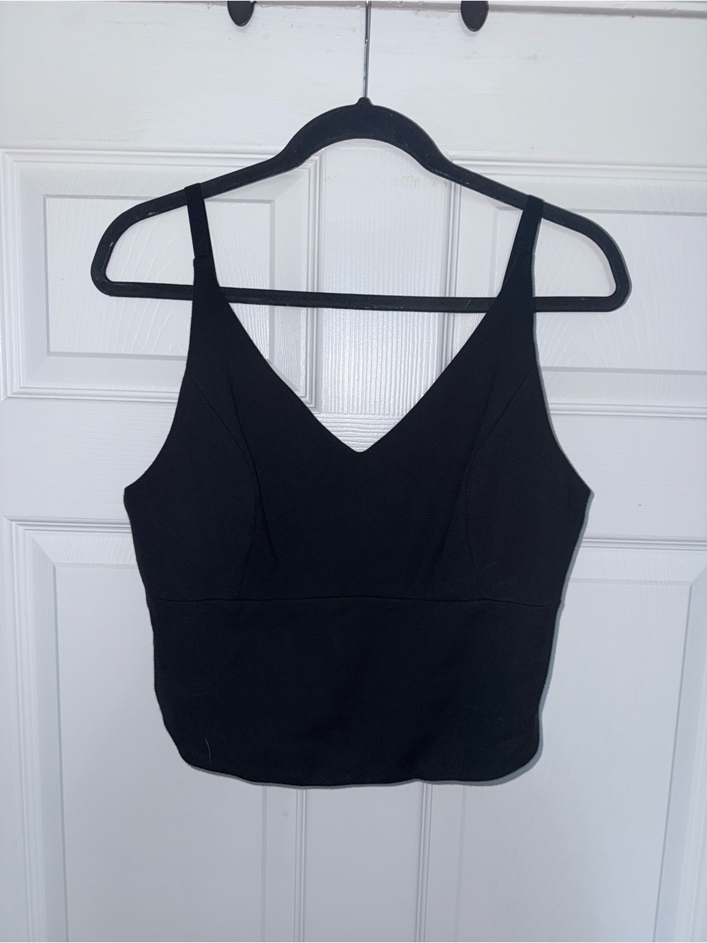 CAbi Black V-Neck Cropped Tank